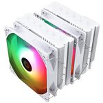 Thermalright Peerless Assassin 120 SE ARGB White CPU Air Cooler, 6 Heat Pipes CPU Cooler, Dual 120mm TL-C12CW-S PWM Fan, Aluminium Heatsink Cover, AGHP Technology, for AMD AM4/Intel 1700/115X/1200