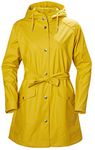 Helly Hansen Women's Kirkwall II Modern Fully Waterproof Windproof Hooded Raincoat Jacket, 344 Essential Yellow, Small