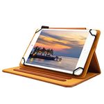 9-10.9 inch Tablet Universal Case, Syboyie Leather Case for PRITOM, ZZB, Coopers, iPad Air, New iPad 5th/6th Gen, Samsung Galaxy Tab and More 9-10.9'' Tablets, Brown