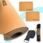 Ultimate Premium Yoga Kit 5-in-1 | Yoga Mat Thick and 2x Blocks | Carry Strap and Yoga Bag | Non Slip Mat | Eco Friendly | Cork is All You Need