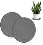 Creproly Plant Saucer Flower Pot Saucers Plant Trays for Pots Instant Dry Diatomaceous Earth Round Plant Drip Trays for Indoors Keeping Counter and Floors Dry and Clean (2Pcs Grey Small)