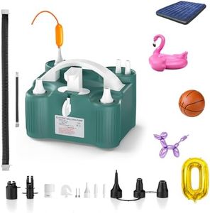 Kusamue Electric Balloon Pump 4-in-1 Air Pump Portable Electric Balloon Blower Machine Dual Nozzle Quick-Fill 110V AC Inflator Deflator for Balloons Pool Floats Air Mattress Inflatables