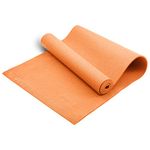 FAIRWAYUK PVC Exercise Mat with Carry Straps, Thick Sport Mat, Eco Friendly Foam 6mm for Pilates, Gymnastics and Meditation (Ochre)