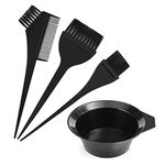 GAOHUI 4 Pcs Hair Coloring Brushes, Hair Dye Kit, Double Sided Hair Dying Brushes Tint Comb Set, DIY Salon Hair Dye Brush and Bowl Set with Hair Dying Mixing Bowl