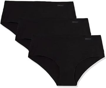 DKNY Women's Litewear Cut Anywhere Hipster Panties 3 Pack Box Multipack, Black/Black/Black, Small