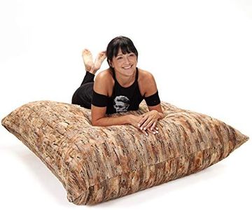 Jaxx Bean Bags Pillow Saxx Bean Bag Chairs, 5.5 Feet, Premium Luxe Fur - Red Fox