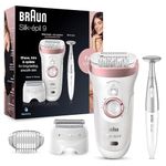 Braun 3-in-1 Sensosmart Epilator Series 9-890, 100% Waterproof with Shaver and Face/Bikini Trimmer