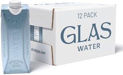 GLAS Water (12 Pack) 16.9oz 500ml Boxed Natural Spring Water | Eco-Friendly Paperboard Carton, Pure Non-BPA Drinking Water, Sustainable Alternative to Plastic Bottles