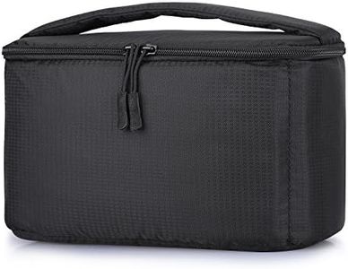 S-ZONE Padded Folding Camera Bag for DSLR SLR Camera TLR Sony Canon Nikon or Flash, Black, Medium, Briefcase