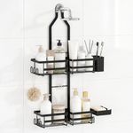 amazon basics Hanging Shower Caddy for Bathroom | Bathroom Organiser Without Drill | Bathroom Accessories Storage Organizer