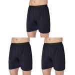 Bummer Men's Solid Micro Modal Boxers Underwear | Ultra Soft & Breathable | Combo Pack of 3 (in, Alpha, 2XL, Nox,Nox,Nox)