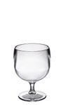 Set of Roltex Unbreakable Reusable Polycarbonate Plastic Stacking Wine Glasses (220ml to Rim Height 10.6cm, Max Diameter 7.6cm) Realistic Alternative to Glass (4)