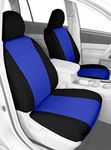 CalTrend Car Seat Cover for 2015 to 2022 Chevy/GMC Colorado|Canyon - Blue, NeoSupreme - Front Seat Covers, Custom & Easy to Install - Bucket Seat Covers with Blue Insert & Black Trim (1 Set)