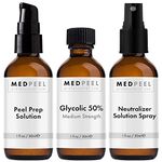 Medpeel Glycolic Acid 50% Chemical Peel, Medium Strength Professional & Medical Grade Chemical Face Peel, Address Fine Line - (pH 1.3) 1oz/30ml