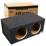 Bbox Dual Sealed 12 Inch Subwoofer Enclosure - SPL Tuned Car Subwoofer Boxes & Enclosures - Premium Subwoofer Box Improves Audio Quality, Sound & Bass - Nickel Finish Subwoofer Terminals - Charcoal