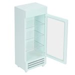 Dollhouse Upright Refrigerator Premium Birch Dollhouse Refrigerator (Mint Green)