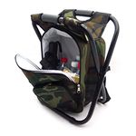 MT-ET-Seat001-CAMOUFLAGE XHT(BC) Foldable Outdoor Multi-Function Fishing Backpack Beach Chair Stool w/Cooler Bag