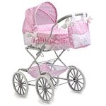 JC Toys | Berenguer Boutique | Royal Baby Doll Pram | Pink | Ages 3+