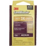 3M 20908-150 SandBlaster Bare Surfaces Sponge, 150-Grit