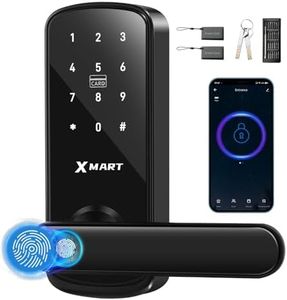 Xmart Smart Lock with Fingerprint ID,5-in-1 Keyless Entry Electronic Door Handle,with Bluetooth Biometric Fingerprint and Touch Digital Keypad Electronic Door Lock