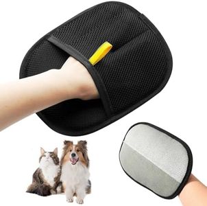 Double Sided Grooming Glove for Pets, Pet Hair Remover Gloves for Dog & Cat, Reusable Silicone Gloves for Shedding, Bathing, Washing & Static Removal, Grooming Gloves for Cats & Dogs