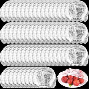 400 Pcs Fresh Keeping Bags,Plastic Food Storage Covers,Elastic Sealing Bowl Lids,Adjustable Wrap Bowl Covers for Family Kitchen Outdoor Picnic
