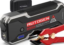 AUTOGEN 6000A Jump Starter Power Bank (10.0L + Petrol & Diesel), 27000mAh Portable Jump Starter, 12V Lithium Battery Jumper Box for Cars, SUVs, Trucks. Giant Power Bank with Quick Charge 3.0