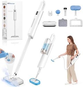 Steam Mops for Floor Cleaning, MultiPurpose Steam Cleaner for Home with 13 Accessories and Strap, Detachable Handheld Steam Mop with 380ml Filterable Water Tank for Hardwood,Cloths and Carpet