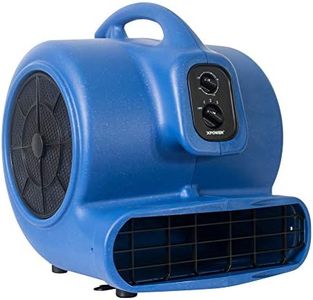 XPOWER X-800TF Pro 3/4 HP 3200 CFM Centrifugal Air Mover, Carpet Dryer, Floor Fan, Blower, Timer, Filter, for Water Damage Restoration, Janitorial, Plumbing, Home Use