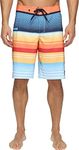 Quiksilver Men's Everyday Stripe Vee 21 Boardshort Board Shorts, Nasturticm, 32A