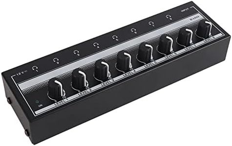 SPYMINNPOO Amplificador de Auriculares de 8 Canales, Amplificador Estéreo de Metal Portátil Mini Amplificador de Auriculares para Estudio y Escenario de 100 a 240 V