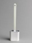 Silicon Toilet Cleaning Brush with Slim No-Slip Long Handle Toilet Brush (1, JKE1-SiliconeBrush)
