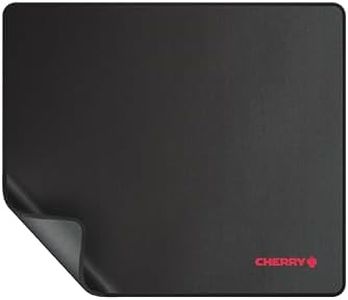 Cherry MP 1000, Premium Mouse Pad in XL (13.78" x 11.81" x 0.20"), Smooth Fabric Surface for Precision, Sewn Edges, Non-Slip Bottom, Rollable, Comfortable, Black