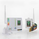 Swarn Jal® (Model: WL-A-RA50F) Wireless Liquid Level Indicator with Overflow and Empty Alarm, 4 Levels, Long Range up to 50 Floors / 5 KM, Brass Sensors, Long Life (Patented Technology)