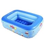 Inflatable Kiddie Pool, 45" × 33" × 14" Kids Pool for Indoor or Outdoor, Summer Fun Kids Swimming Pool, Inflatable Bathtub with Inflatable Soft Floor, Ball Pit