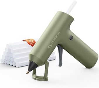 Tilswall Cordless Hot Glue Gun W106s with Rechargeable 2Ah Green