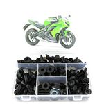 Xitomer Full Sets Fairing Bolts Kits, Fit for Ninja 650 ER-6F 2012 2013 2014 2015 2016, Mounting Kits Washers/Nuts/Fastenings/Clips/Grommets (Matte Black)
