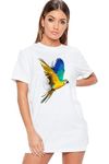 EPIKO Parrot Bird Printed Oversized Womens Tshirt