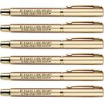 Teacher Appreciation Gift,6 Pack Gold Neutral Pens Printed With A Words "It Takes A Big Heart To Help Shape Little Minds",Gifts for Women Men,Thank You Mom/Aunt/Grandma/Boss Present.