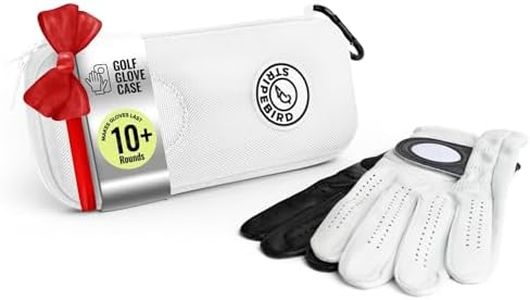 Stripebird - Original Performance Golf Glove Holder Case (White) - Protect and Keep Golf Gloves Dry - Golf Glove Case for Moisture Free Storage - Golf Glove Organizer Case - Golf Case