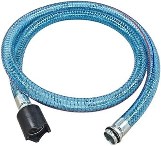 ​Mezchi 1" Suction Hose for Fuel Transfer Pump, Heavy Duty Steel Wire Multi-Fuel Hose with 1 Inch Threaded Couplings, 6.5FT Oil/Diesel/Gasoline Transfer Tube, UV Resistant & Chemical Proof​