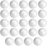 Juvale 24 Pack 3 Inch Foam Balls for Crafts, Smooth Polystyrene Spheres for DIY Decorations, Classroom Projects