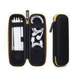 GadgetBite Black Hard Pencil Case EVA Hard Shell Pen Case Holder for Executive Fountain Pen and Stylus Touch Pen (Small)-Yellow