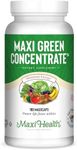 Maxi Health Green Concentrate - Organic Energy Booster - Barley Grass - 180 Capsules - Kosher