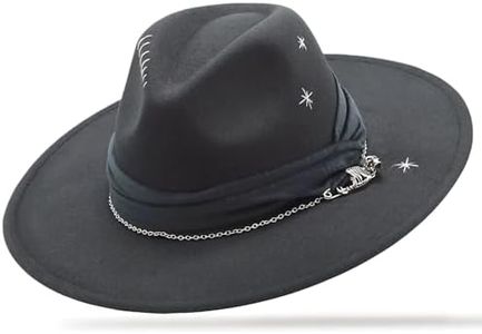 OIERFE Fedora Hat for Men & Women - 3.34 Inch Wide Brim Hat for Outdoor,Original Design Felt Hat with Gift Ready Packaging