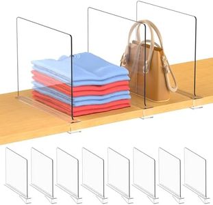 Acrylic Shelf Dividers for Closet Organization: Purse Organizer for Closets with Easy Installation, Durable Handbag Storage Organizer, Suitable for Bedrooms/Kitchens/Offices/Cabinets/Bathrooms (8)