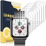 [ 8 Pack] UniqueMe Screen Protector Compatible for Apple Watch Series 6/5/4/ SE/SE 2022 40mm, [Invisible] [Bubble Free] Anti-Scratch Waterproof Soft Flexible TPU Apple iWatch Film