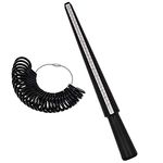 NIUPIKA Ring Sizer UK US Ring Measurement Tool UK Sizes Women Men Ring Size Measure Finger Ring Gauge Kit Ring Mandrel Plastic