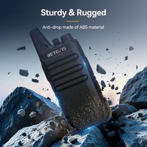 Retevis RT622 2-Way Walkie Talkies 6-Pack – Rugged PMR446 Radios with VOX, 6-Way Charger, Black