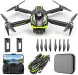 Drone with Camera 1080P for Kids and Adults, RC Quadcopter Drone for Beginners with Brushless Motor, One Key Start/2 Battery Long Fly Time, Toys Gifts for Boys and Men Birthday Gifts (Green)